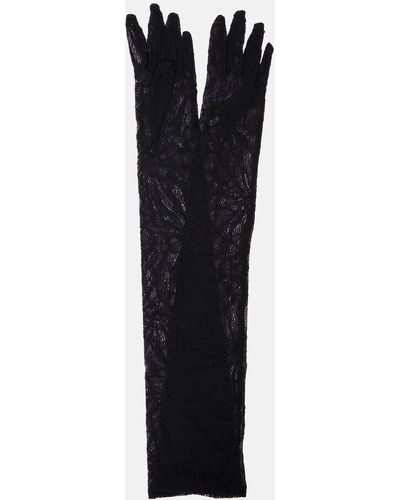 Dolce & Gabbana Lace Gloves - Black