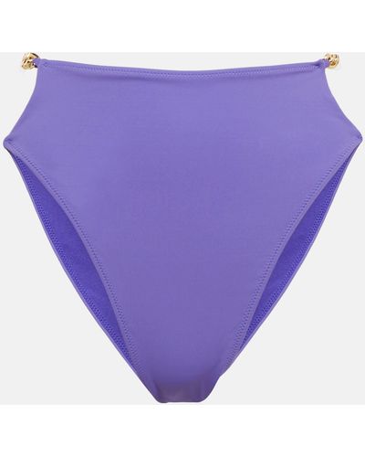 Stella McCartney Chain-trimmed Bikini Bottoms - Purple
