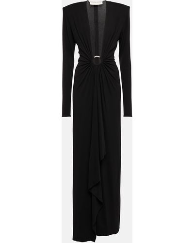 Alexandre Vauthier V-necked Long Dress - Black