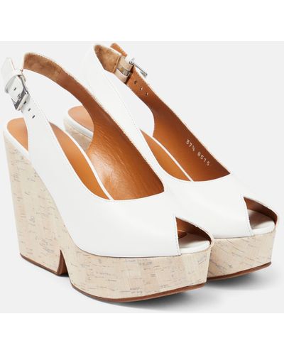 Robert Clergerie Dylan Slingback Wedge Pumps - Metallic