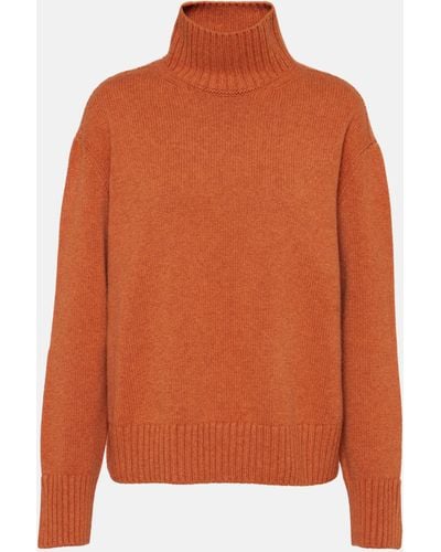 Loro Piana Cashmere Turtleneck Sweater - Orange