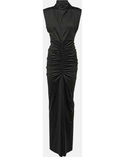 Victoria Beckham Ruched Jersey Gown - Black