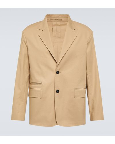 Lanvin Deconstructed Cotton-blend Blazer - Natural