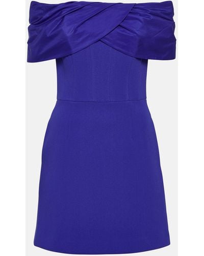 Rebecca Vallance Cora Off-shoulder Minidress - Blue