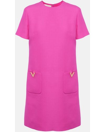 Valentino Vgold Crepe Couture Minidress - Pink