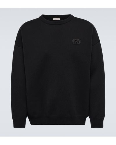 Valentino Vlogo Wool-blend Sweater - Black