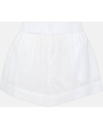 Asceno London Cotton Pyjama Shorts - White