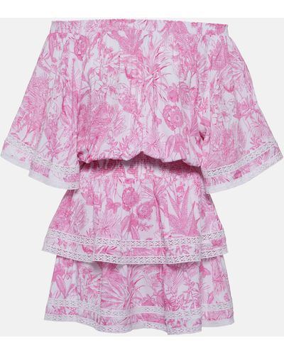 Melissa Odabash Micha Floral Off-shoulder Minidress - Pink