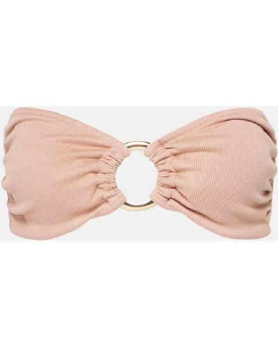 Alexandra Miro Carlotta Ring-detail Bandeau Bikini Top - Pink
