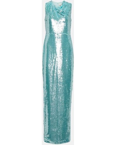 Roland Mouret Sequined Gown - Blue