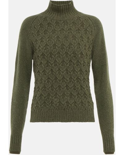 Loro Piana Cashmere Turtleneck Sweater - Green