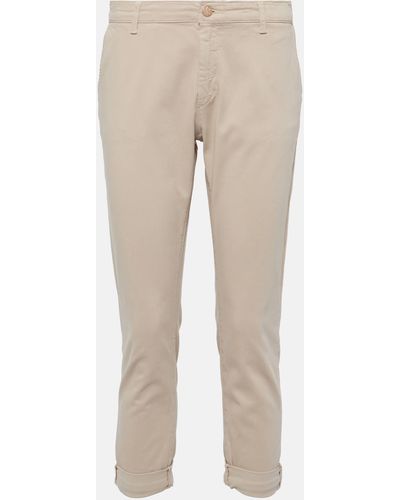 AG Jeans Caden Mid-rise Twill Tapered Pants - Natural