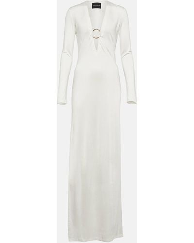 Louisa Ballou Long Helios Jersey Maxi Dress - White