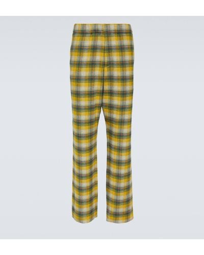 Zegna X The Elder Statesman Silk And Cashmere Sweatpants - Yellow