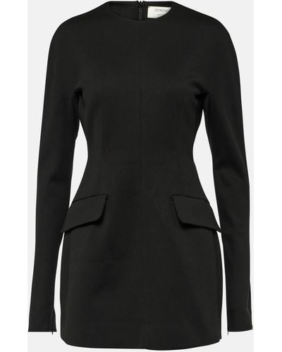 Sportmax Ketch Long-sleeve Cotton Minidress - Black