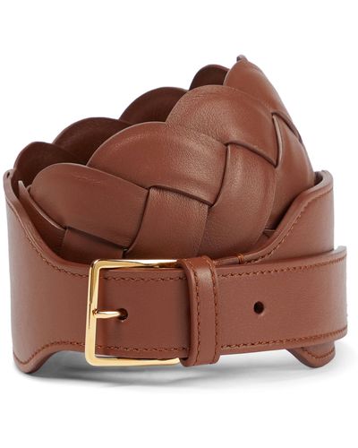 Altuzarra Braided Leather Belt - Brown