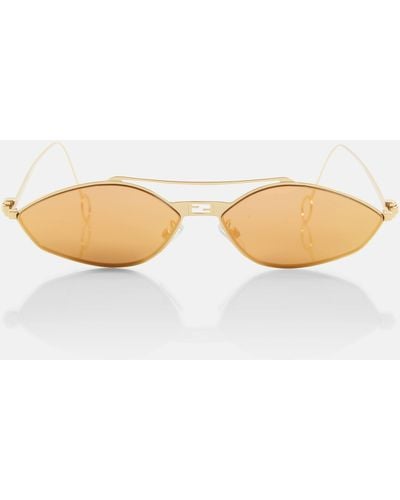 Fendi Oval Sunglasses - Natural