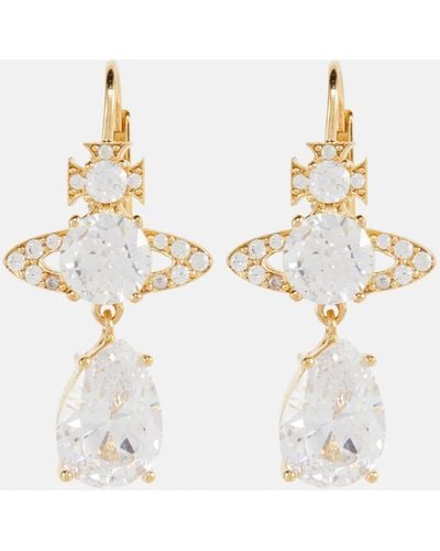 Vivienne Westwood Orb Embellished Earrings - White