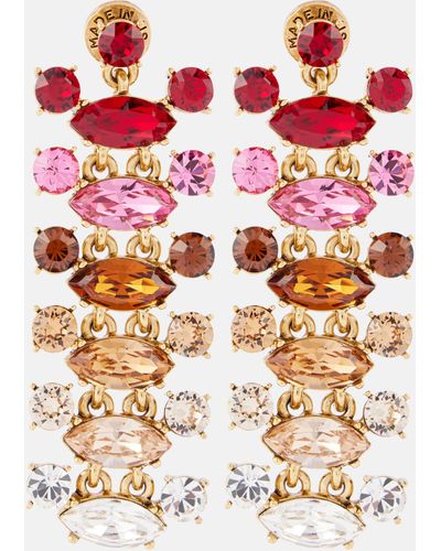 Oscar de la Renta Abstract Branch Embellished Drop Earrings - Multicolour