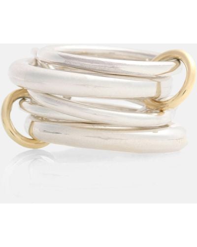 Spinelli Kilcollin Vela Sterling Silver And 18kt Gold Linked Rings - Metallic