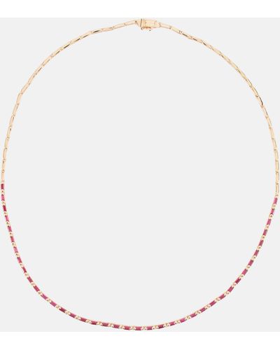 Suzanne Kalan 18kt Rose Gold Necklace With Rubies - Metallic