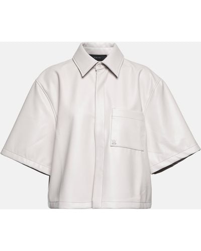 Amiri Faux Leather Overshirt - White