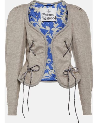Vivienne Westwood Gexi Spencer Wool-blend Jacket - Blue