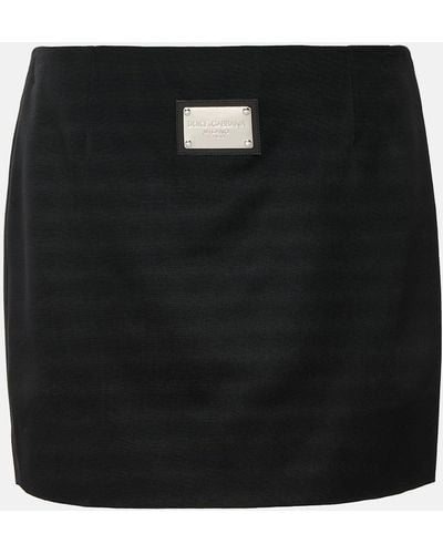 Dolce & Gabbana Logo Miniskirt - Black