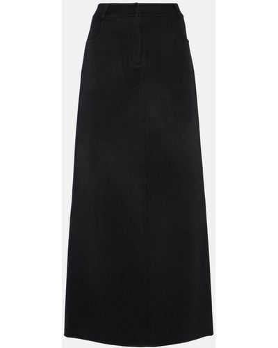 Frankie Shop Malvo Wool-blend Maxi Skirt - Black