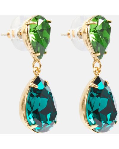 Jennifer Behr Judy Drop Earrings - Green