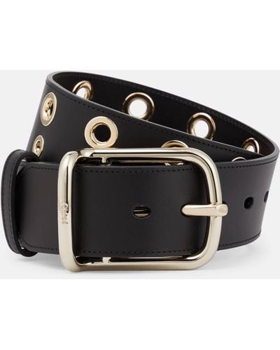 Chloé Embellished Leather Belt - Black