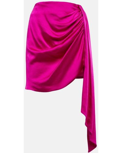 Jonathan Simkhai Mae Asymmetric Draped Mini Skirt - Pink