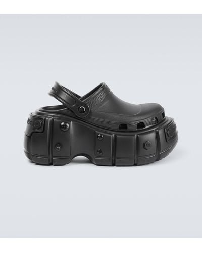 Balenciaga X Crocs Hardcrocs Platform Sandals - Black
