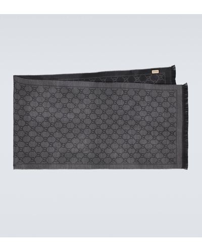 Gucci GG Wool Jacquard Scarf - Metallic