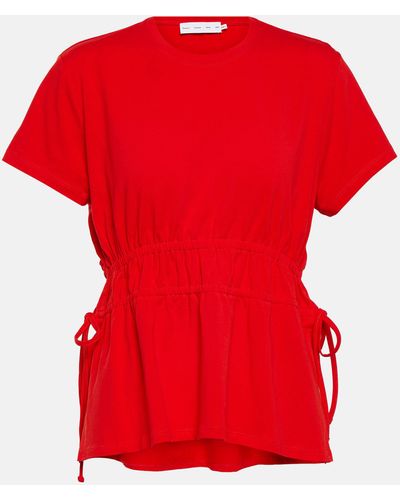Proenza Schouler Side Ruched Tee - Red