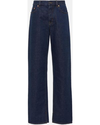 Gucci Low-rise Wide-leg Jeans - Blue