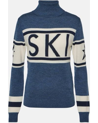 Perfect Moment Schild Wool Turtleneck Sweater - Blue