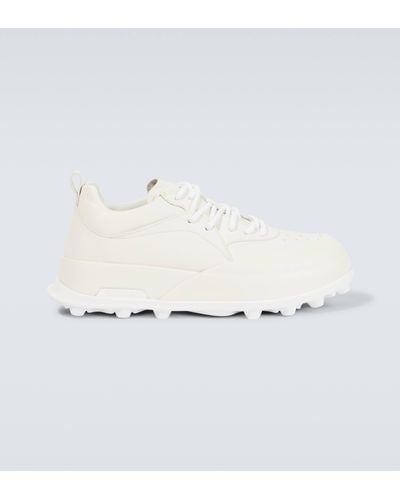 Jil Sander Semanado Leather Sneakers - White