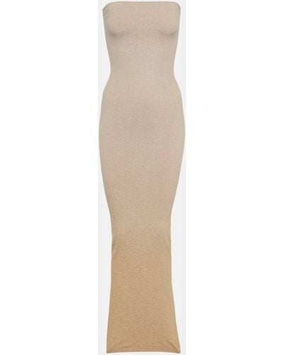 Wolford Fading Shine Strapless Maxi Dress - Natural