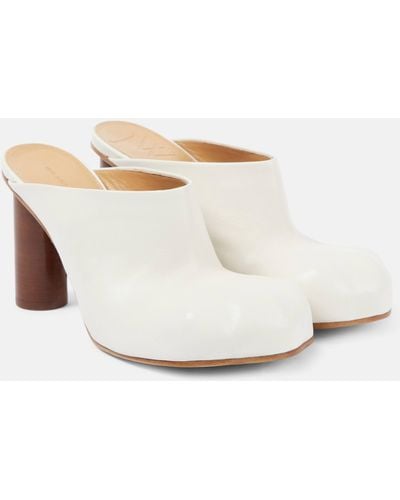 JW Anderson Paw Leather Mules - White