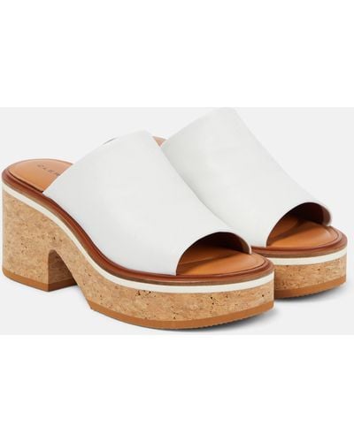 Robert Clergerie Cessy Leather Platform Sandals - Brown