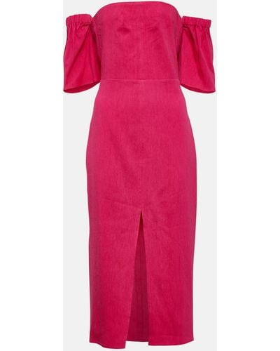 Isabel Marant Stony Off-shoulder Midi Dress - Pink