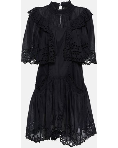 Isabel Marant Kayene Cotton Minidress - Black
