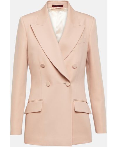 Gucci Double-breasted Wool And Mohair Blazer - Natural