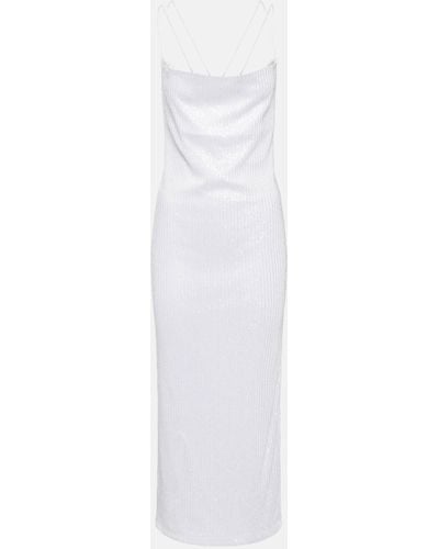 ROTATE BIRGER CHRISTENSEN Rotate Sequin Maxi Slip Dress - White