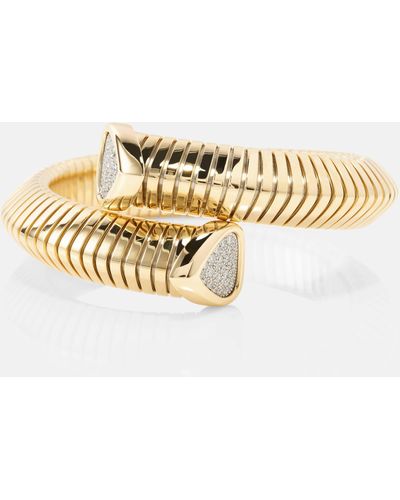 Marina B Trisola 18kt Gold Bangle With Diamonds - Metallic