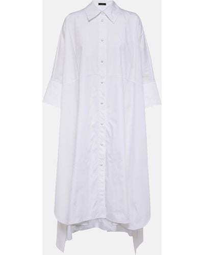 JOSEPH Dania Cotton Poplin Shirt Dress - White