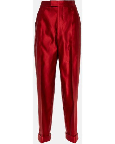 Tom Ford Silk Duchesse Tapered Pants