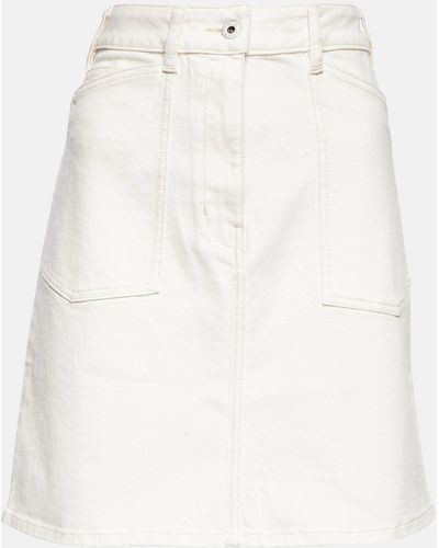 KENZO Denim Miniskirt - White