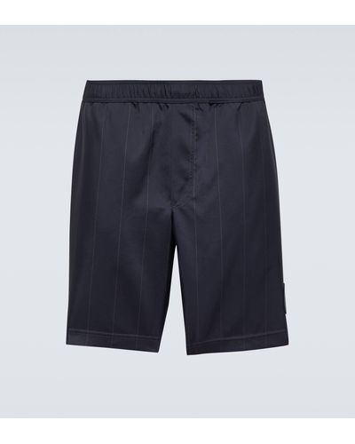 Brunello Cucinelli Striped Bermuda Shorts - Blue